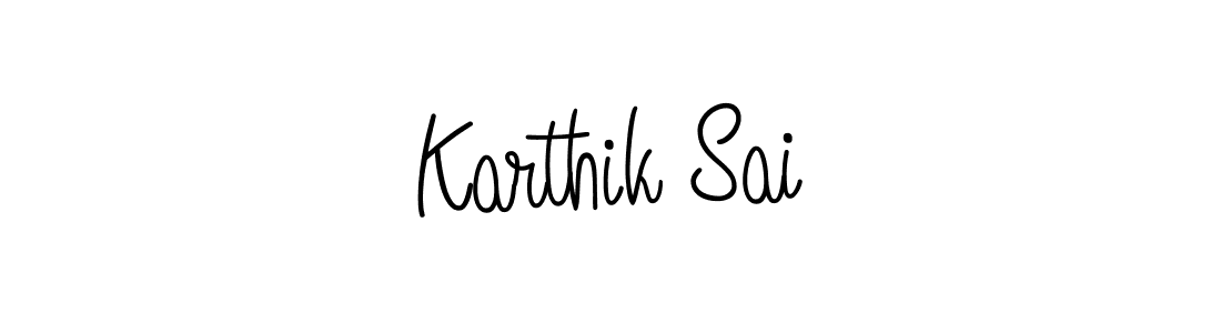 Design your own signature with our free online signature maker. With this signature software, you can create a handwritten (Angelique-Rose-font-FFP) signature for name Karthik Sai. Karthik Sai signature style 5 images and pictures png