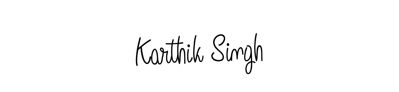 How to make Karthik Singh name signature. Use Angelique-Rose-font-FFP style for creating short signs online. This is the latest handwritten sign. Karthik Singh signature style 5 images and pictures png