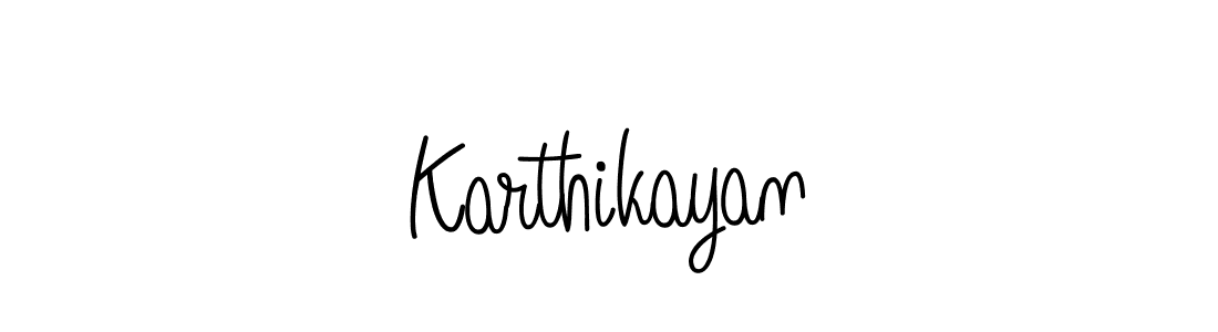 How to make Karthikayan name signature. Use Angelique-Rose-font-FFP style for creating short signs online. This is the latest handwritten sign. Karthikayan signature style 5 images and pictures png