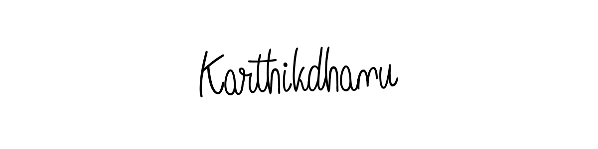 Karthikdhanu stylish signature style. Best Handwritten Sign (Angelique-Rose-font-FFP) for my name. Handwritten Signature Collection Ideas for my name Karthikdhanu. Karthikdhanu signature style 5 images and pictures png