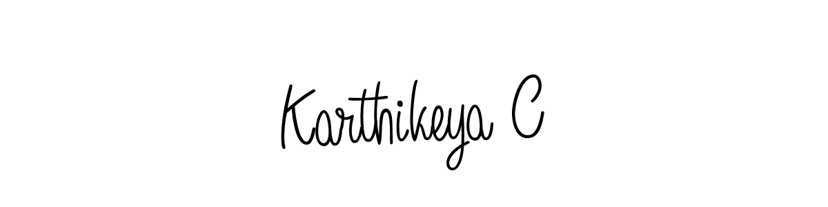 Create a beautiful signature design for name Karthikeya C. With this signature (Angelique-Rose-font-FFP) fonts, you can make a handwritten signature for free. Karthikeya C signature style 5 images and pictures png