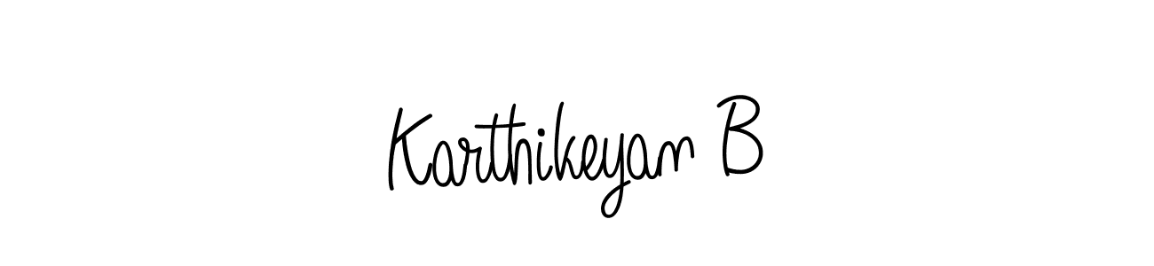 Karthikeyan B stylish signature style. Best Handwritten Sign (Angelique-Rose-font-FFP) for my name. Handwritten Signature Collection Ideas for my name Karthikeyan B. Karthikeyan B signature style 5 images and pictures png