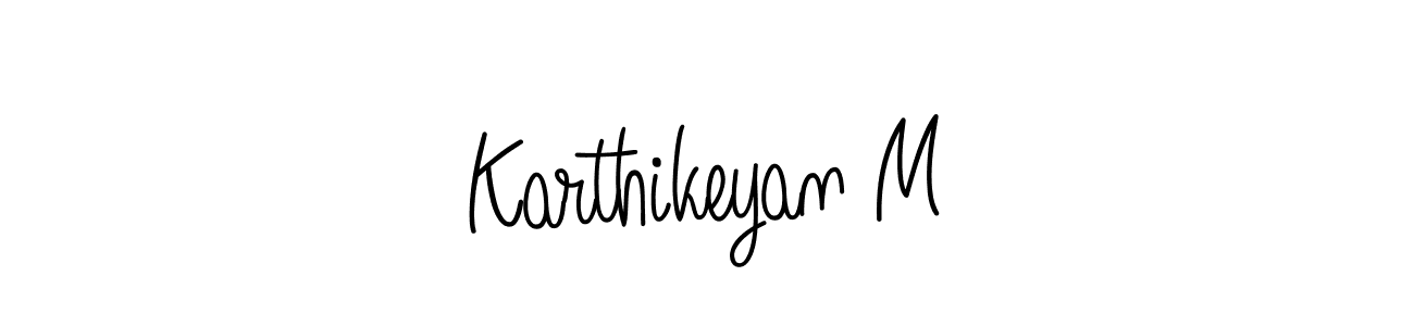 Karthikeyan M stylish signature style. Best Handwritten Sign (Angelique-Rose-font-FFP) for my name. Handwritten Signature Collection Ideas for my name Karthikeyan M. Karthikeyan M signature style 5 images and pictures png