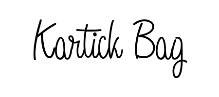 A timeless handwritten aesthetic for Kartick Bag. The Angelique-Rose-font-FFP font gives your signature a handcrafted feel with natural curves. Kartick Bag signature style 5 images and pictures png