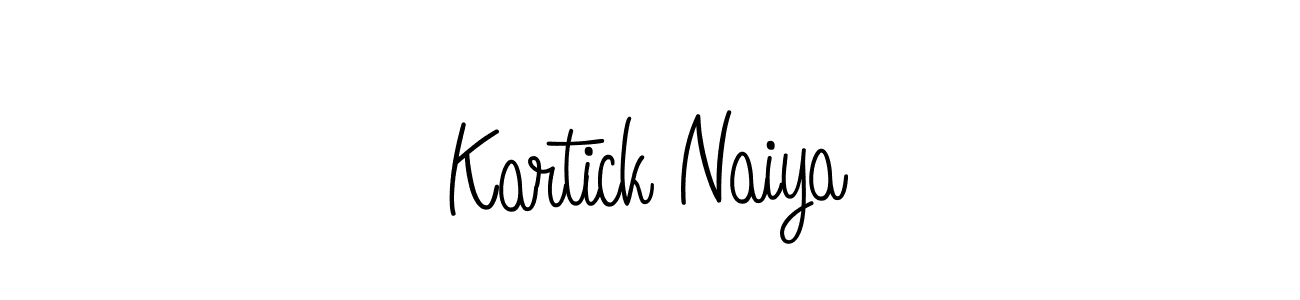 You should practise on your own different ways (Angelique-Rose-font-FFP) to write your name (Kartick Naiya) in signature. don't let someone else do it for you. Kartick Naiya signature style 5 images and pictures png