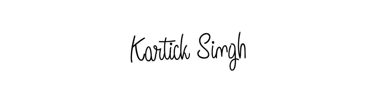 How to make Kartick Singh name signature. Use Angelique-Rose-font-FFP style for creating short signs online. This is the latest handwritten sign. Kartick Singh signature style 5 images and pictures png