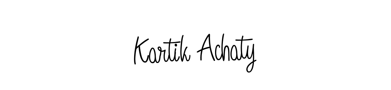 Make a beautiful signature design for name Kartik Achaty. With this signature (Angelique-Rose-font-FFP) style, you can create a handwritten signature for free. Kartik Achaty signature style 5 images and pictures png