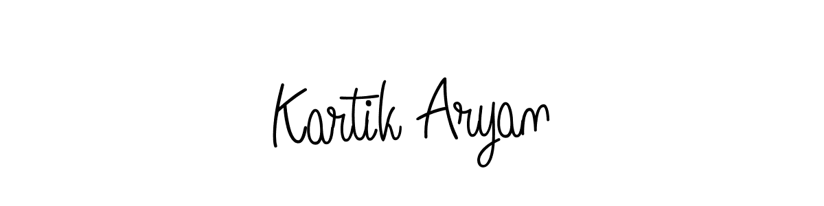 Make a beautiful signature design for name Kartik Aryan. With this signature (Angelique-Rose-font-FFP) style, you can create a handwritten signature for free. Kartik Aryan signature style 5 images and pictures png