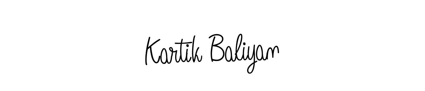 How to make Kartik Baliyan signature? Angelique-Rose-font-FFP is a professional autograph style. Create handwritten signature for Kartik Baliyan name. Kartik Baliyan signature style 5 images and pictures png