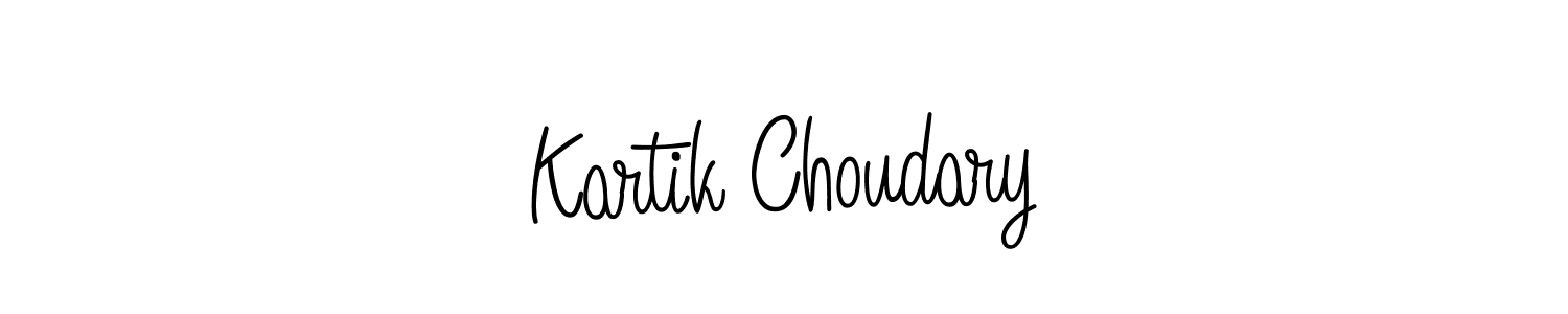 How to make Kartik Choudary name signature. Use Angelique-Rose-font-FFP style for creating short signs online. This is the latest handwritten sign. Kartik Choudary signature style 5 images and pictures png