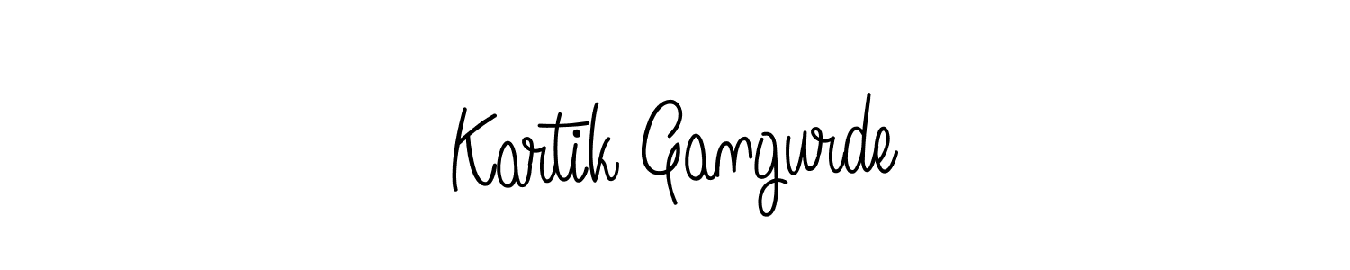 Create a beautiful signature design for name Kartik Gangurde. With this signature (Angelique-Rose-font-FFP) fonts, you can make a handwritten signature for free. Kartik Gangurde signature style 5 images and pictures png