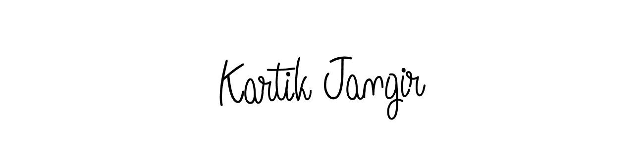 You should practise on your own different ways (Angelique-Rose-font-FFP) to write your name (Kartik Jangir) in signature. don't let someone else do it for you. Kartik Jangir signature style 5 images and pictures png
