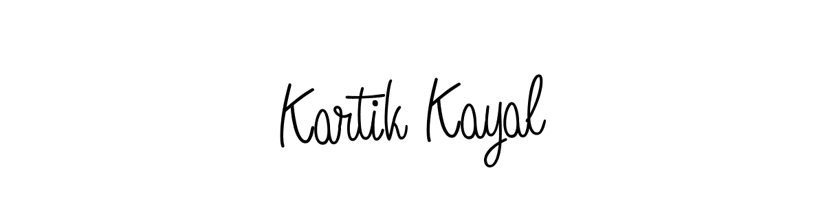 How to make Kartik Kayal name signature. Use Angelique-Rose-font-FFP style for creating short signs online. This is the latest handwritten sign. Kartik Kayal signature style 5 images and pictures png