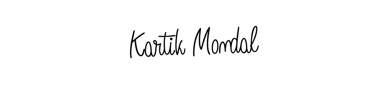 Use a signature maker to create a handwritten signature online. With this signature software, you can design (Angelique-Rose-font-FFP) your own signature for name Kartik Mondal. Kartik Mondal signature style 5 images and pictures png