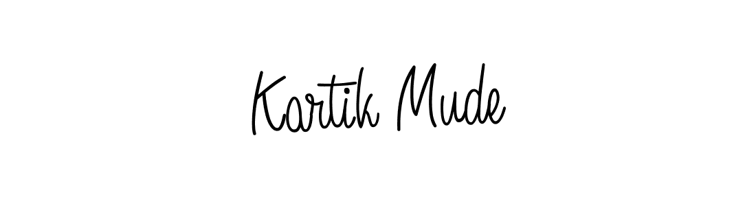 How to make Kartik Mude name signature. Use Angelique-Rose-font-FFP style for creating short signs online. This is the latest handwritten sign. Kartik Mude signature style 5 images and pictures png