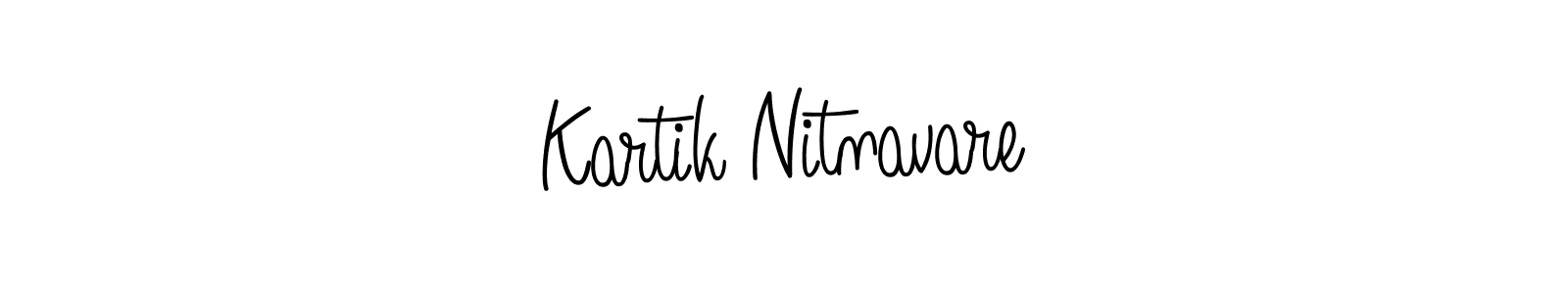 Kartik Nitnavare stylish signature style. Best Handwritten Sign (Angelique-Rose-font-FFP) for my name. Handwritten Signature Collection Ideas for my name Kartik Nitnavare. Kartik Nitnavare signature style 5 images and pictures png