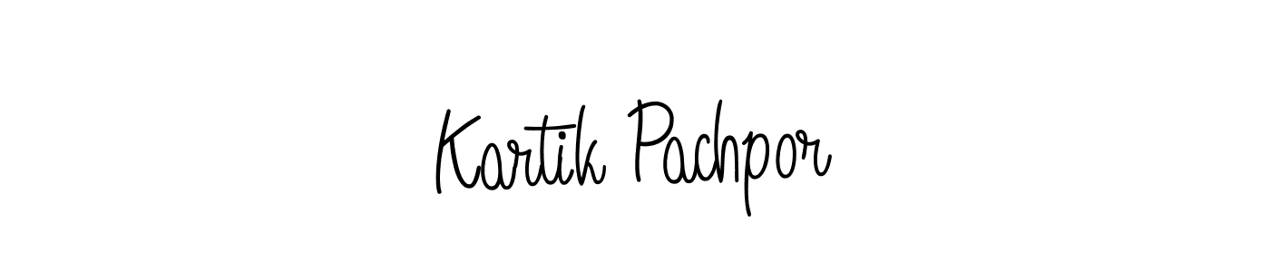 How to make Kartik Pachpor name signature. Use Angelique-Rose-font-FFP style for creating short signs online. This is the latest handwritten sign. Kartik Pachpor signature style 5 images and pictures png