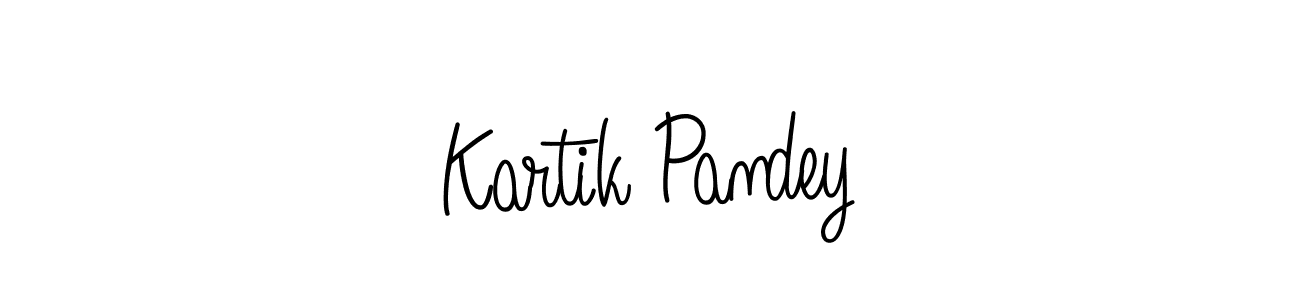 You should practise on your own different ways (Angelique-Rose-font-FFP) to write your name (Kartik Pandey) in signature. don't let someone else do it for you. Kartik Pandey signature style 5 images and pictures png