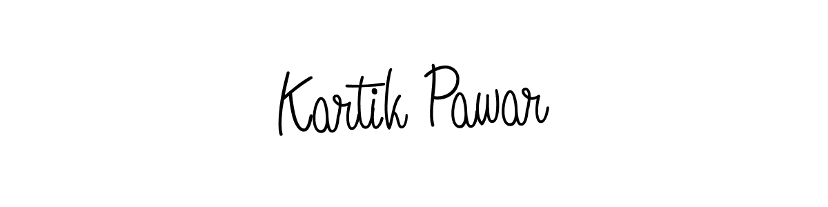 Create a beautiful signature design for name Kartik Pawar. With this signature (Angelique-Rose-font-FFP) fonts, you can make a handwritten signature for free. Kartik Pawar signature style 5 images and pictures png