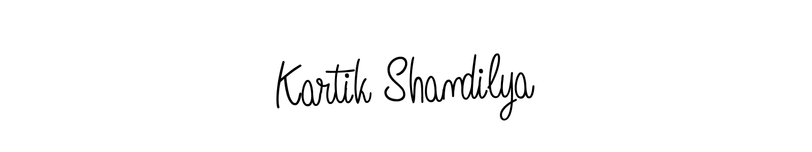 How to make Kartik Shandilya name signature. Use Angelique-Rose-font-FFP style for creating short signs online. This is the latest handwritten sign. Kartik Shandilya signature style 5 images and pictures png