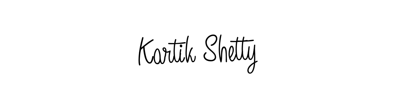 The best way (Angelique-Rose-font-FFP) to make a short signature is to pick only two or three words in your name. The name Kartik Shetty include a total of six letters. For converting this name. Kartik Shetty signature style 5 images and pictures png