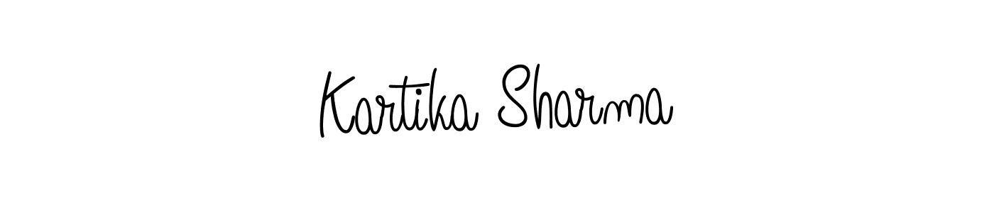 Make a beautiful signature design for name Kartika Sharma. With this signature (Angelique-Rose-font-FFP) style, you can create a handwritten signature for free. Kartika Sharma signature style 5 images and pictures png