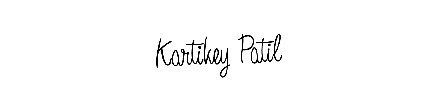 The best way (Angelique-Rose-font-FFP) to make a short signature is to pick only two or three words in your name. The name Kartikey Patil include a total of six letters. For converting this name. Kartikey Patil signature style 5 images and pictures png