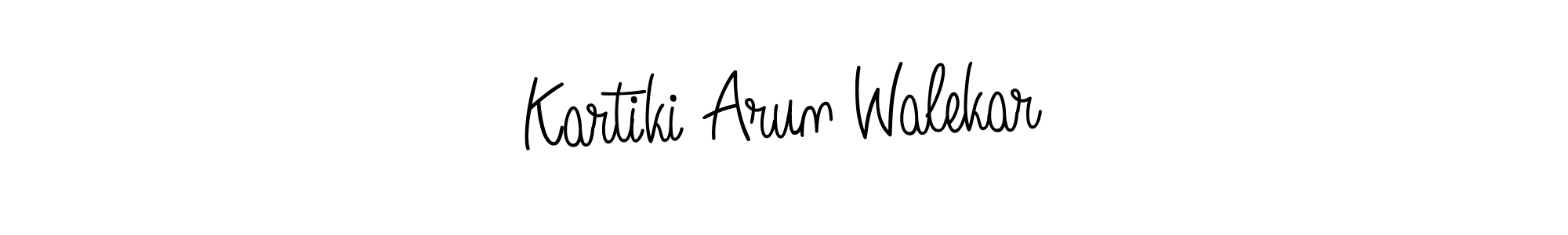 Create a beautiful signature design for name Kartiki Arun Walekar. With this signature (Angelique-Rose-font-FFP) fonts, you can make a handwritten signature for free. Kartiki Arun Walekar signature style 5 images and pictures png