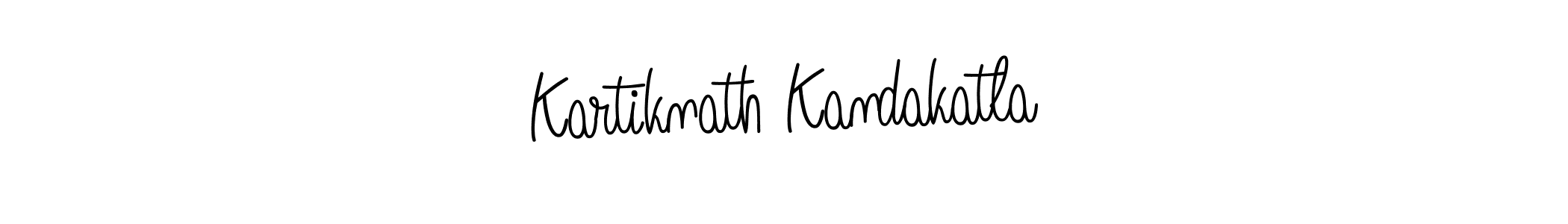 Also we have Kartiknath Kandakatla name is the best signature style. Create professional handwritten signature collection using Angelique-Rose-font-FFP autograph style. Kartiknath Kandakatla signature style 5 images and pictures png
