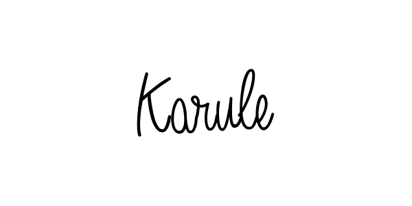 How to make Karule name signature. Use Angelique-Rose-font-FFP style for creating short signs online. This is the latest handwritten sign. Karule signature style 5 images and pictures png