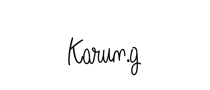 How to make Karun.g name signature. Use Angelique-Rose-font-FFP style for creating short signs online. This is the latest handwritten sign. Karun.g signature style 5 images and pictures png