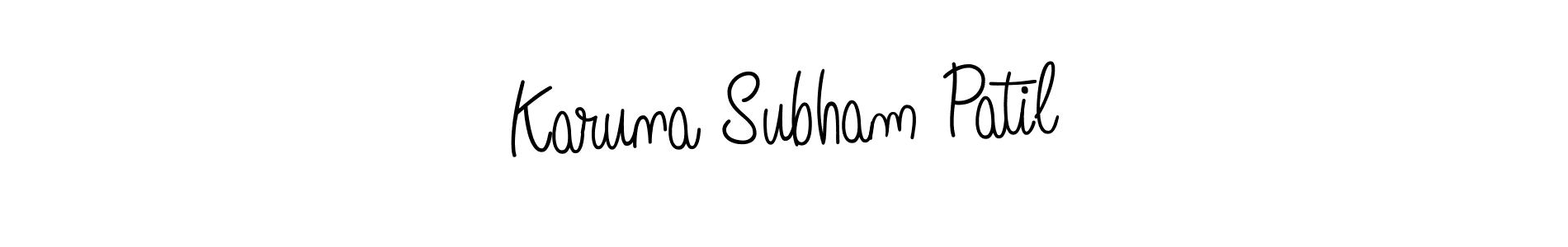 Karuna Subham Patil stylish signature style. Best Handwritten Sign (Angelique-Rose-font-FFP) for my name. Handwritten Signature Collection Ideas for my name Karuna Subham Patil. Karuna Subham Patil signature style 5 images and pictures png