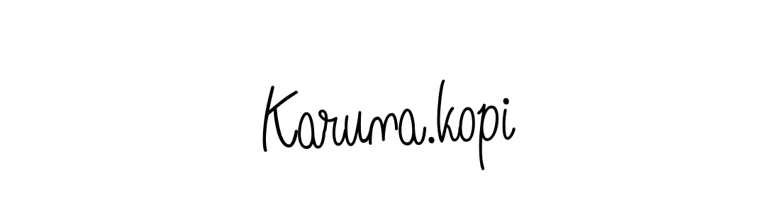 Similarly Angelique-Rose-font-FFP is the best handwritten signature design. Signature creator online .You can use it as an online autograph creator for name Karuna.kopi. Karuna.kopi signature style 5 images and pictures png