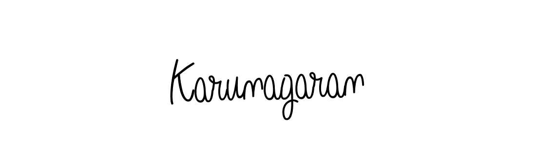 Make a beautiful signature design for name Karunagaran. With this signature (Angelique-Rose-font-FFP) style, you can create a handwritten signature for free. Karunagaran signature style 5 images and pictures png