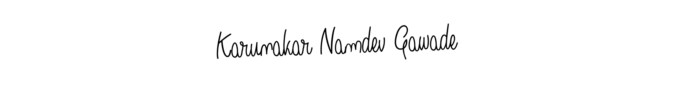 Karunakar Namdev Gawade stylish signature style. Best Handwritten Sign (Angelique-Rose-font-FFP) for my name. Handwritten Signature Collection Ideas for my name Karunakar Namdev Gawade. Karunakar Namdev Gawade signature style 5 images and pictures png