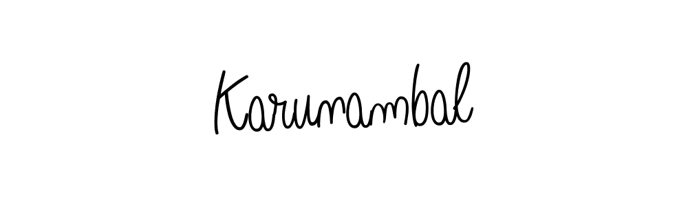 Also we have Karunambal name is the best signature style. Create professional handwritten signature collection using Angelique-Rose-font-FFP autograph style. Karunambal signature style 5 images and pictures png