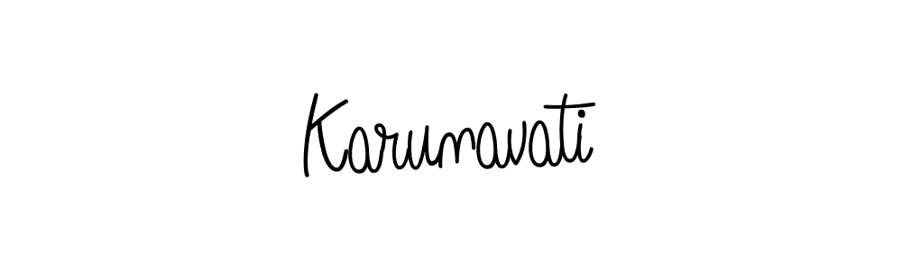 Create a beautiful signature design for name Karunavati. With this signature (Angelique-Rose-font-FFP) fonts, you can make a handwritten signature for free. Karunavati signature style 5 images and pictures png