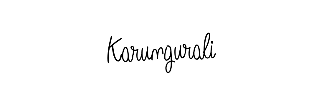Use a signature maker to create a handwritten signature online. With this signature software, you can design (Angelique-Rose-font-FFP) your own signature for name Karungurali. Karungurali signature style 5 images and pictures png
