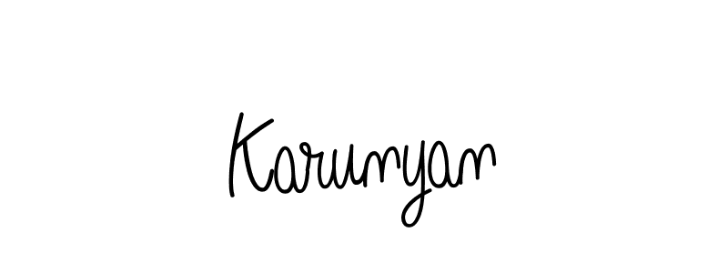 Create a beautiful signature design for name Karunyan. With this signature (Angelique-Rose-font-FFP) fonts, you can make a handwritten signature for free. Karunyan signature style 5 images and pictures png