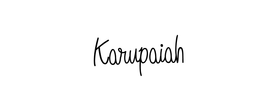 Karupaiah stylish signature style. Best Handwritten Sign (Angelique-Rose-font-FFP) for my name. Handwritten Signature Collection Ideas for my name Karupaiah. Karupaiah signature style 5 images and pictures png