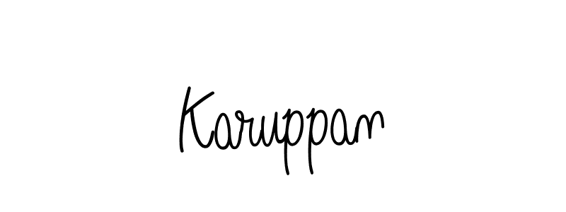 The best way (Angelique-Rose-font-FFP) to make a short signature is to pick only two or three words in your name. The name Karuppan include a total of six letters. For converting this name. Karuppan signature style 5 images and pictures png