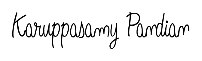 Create a personalized artistic stamp with Karuppasamy Pandian in Angelique-Rose-font-FFP font. Perfect for visual artists, designers, and influencers. Karuppasamy Pandian signature style 5 images and pictures png