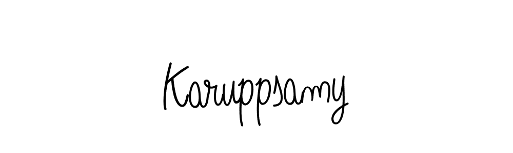 Use a signature maker to create a handwritten signature online. With this signature software, you can design (Angelique-Rose-font-FFP) your own signature for name Karuppsamy. Karuppsamy signature style 5 images and pictures png