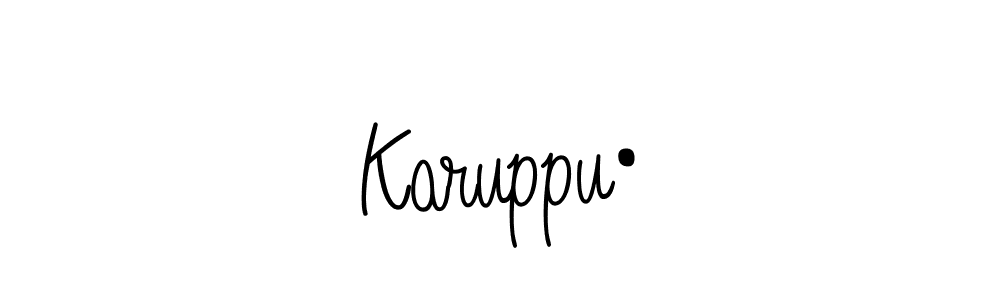 Design your own signature with our free online signature maker. With this signature software, you can create a handwritten (Angelique-Rose-font-FFP) signature for name Karuppu•. Karuppu• signature style 5 images and pictures png