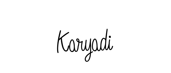 Create a beautiful signature design for name Karyadi. With this signature (Angelique-Rose-font-FFP) fonts, you can make a handwritten signature for free. Karyadi signature style 5 images and pictures png