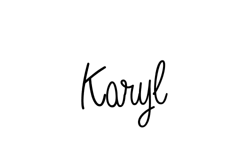 Karyl stylish signature style. Best Handwritten Sign (Angelique-Rose-font-FFP) for my name. Handwritten Signature Collection Ideas for my name Karyl. Karyl signature style 5 images and pictures png
