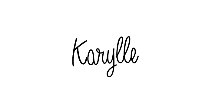 How to Draw Karylle signature style? Angelique-Rose-font-FFP is a latest design signature styles for name Karylle. Karylle signature style 5 images and pictures png