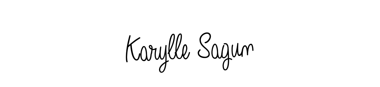 Angelique-Rose-font-FFP is a professional signature style that is perfect for those who want to add a touch of class to their signature. It is also a great choice for those who want to make their signature more unique. Get Karylle Sagun name to fancy signature for free. Karylle Sagun signature style 5 images and pictures png