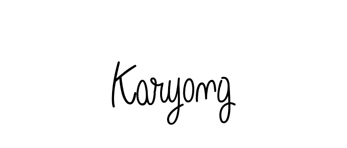 Make a beautiful signature design for name Karyong. With this signature (Angelique-Rose-font-FFP) style, you can create a handwritten signature for free. Karyong signature style 5 images and pictures png