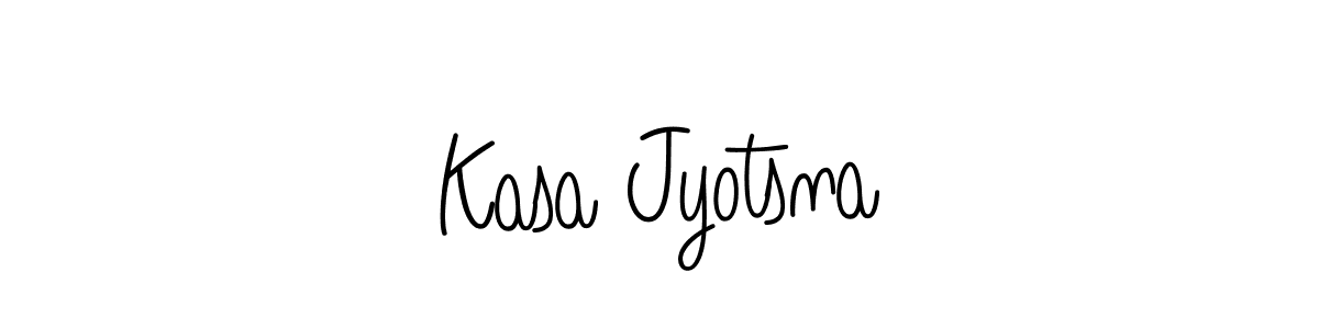 Use a signature maker to create a handwritten signature online. With this signature software, you can design (Angelique-Rose-font-FFP) your own signature for name Kasa Jyotsna. Kasa Jyotsna signature style 5 images and pictures png